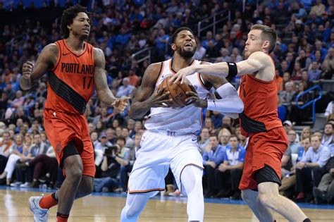Trail Blazers Stats and Trends. The Trail Blazers put up an average of 103.9 points per game, 8.4 fewer points than the 112.3 the Thunder give up. The Trail Blazers are shooting 43.0% from the field, 0.8% lower than the 43.8% the Thunder’s opponents have shot this season. Portland has put together a 2-3 straight-up record in …